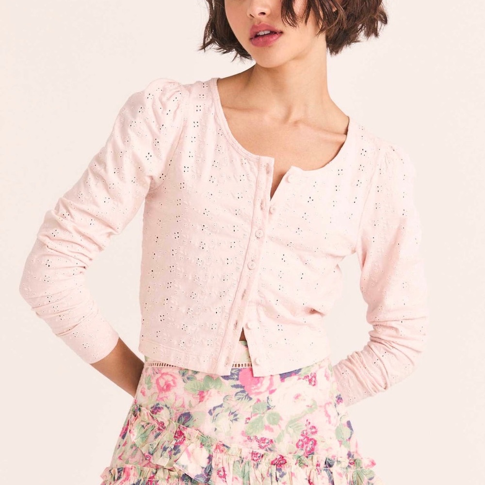 Love Shack Fancy Jonah Crop Cardigan